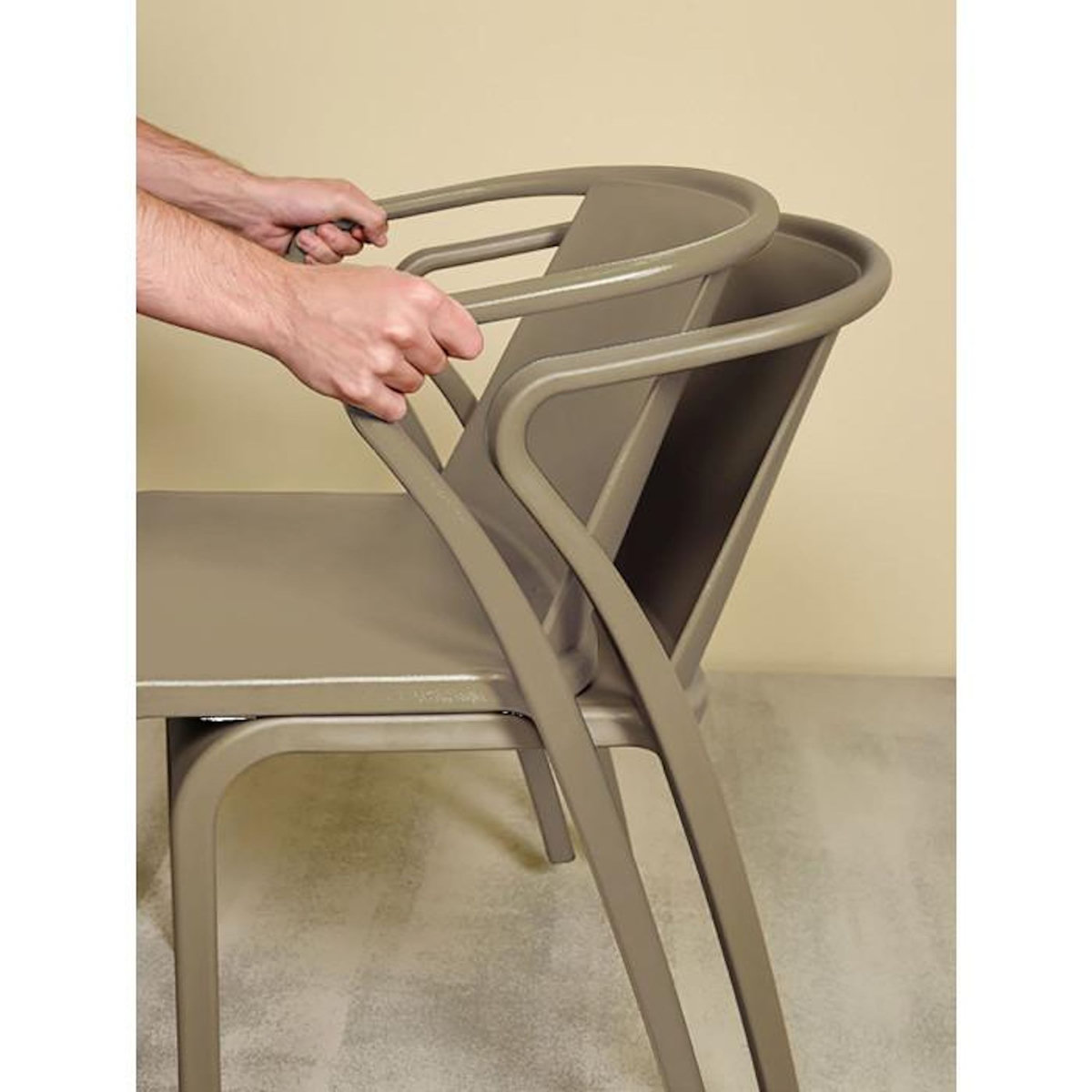 Paris Prix Ensemble Table de Jardin & 6 Fauteuils  Meet  160cm Gris Anthracite