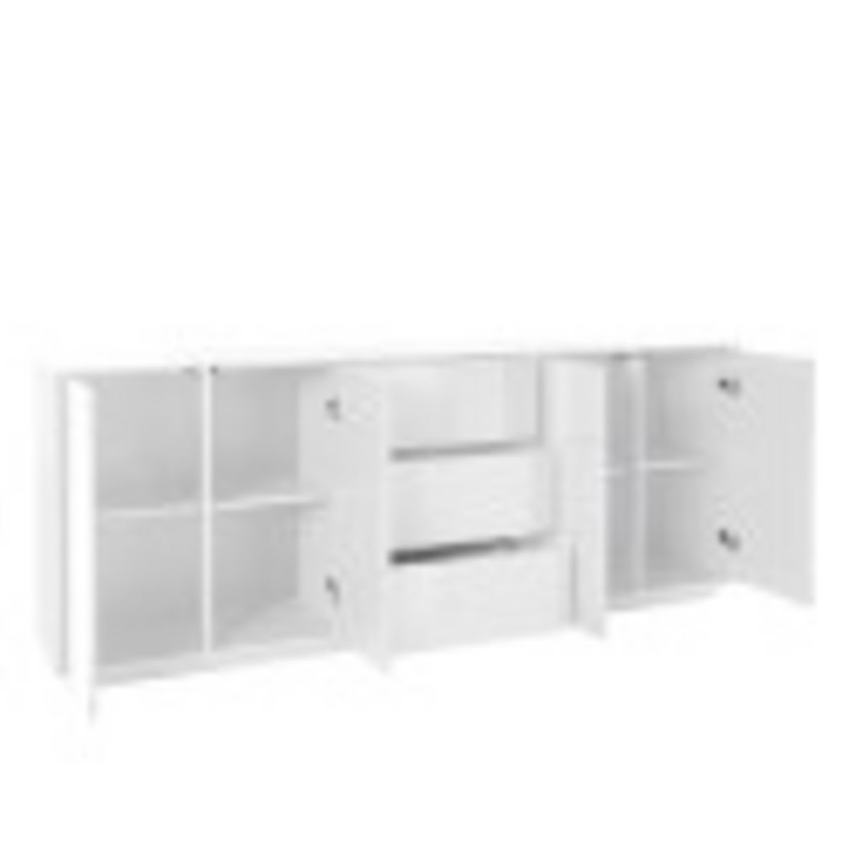 Buffet moderne 4 portes 3 tiroirs 220 cm LUCERA