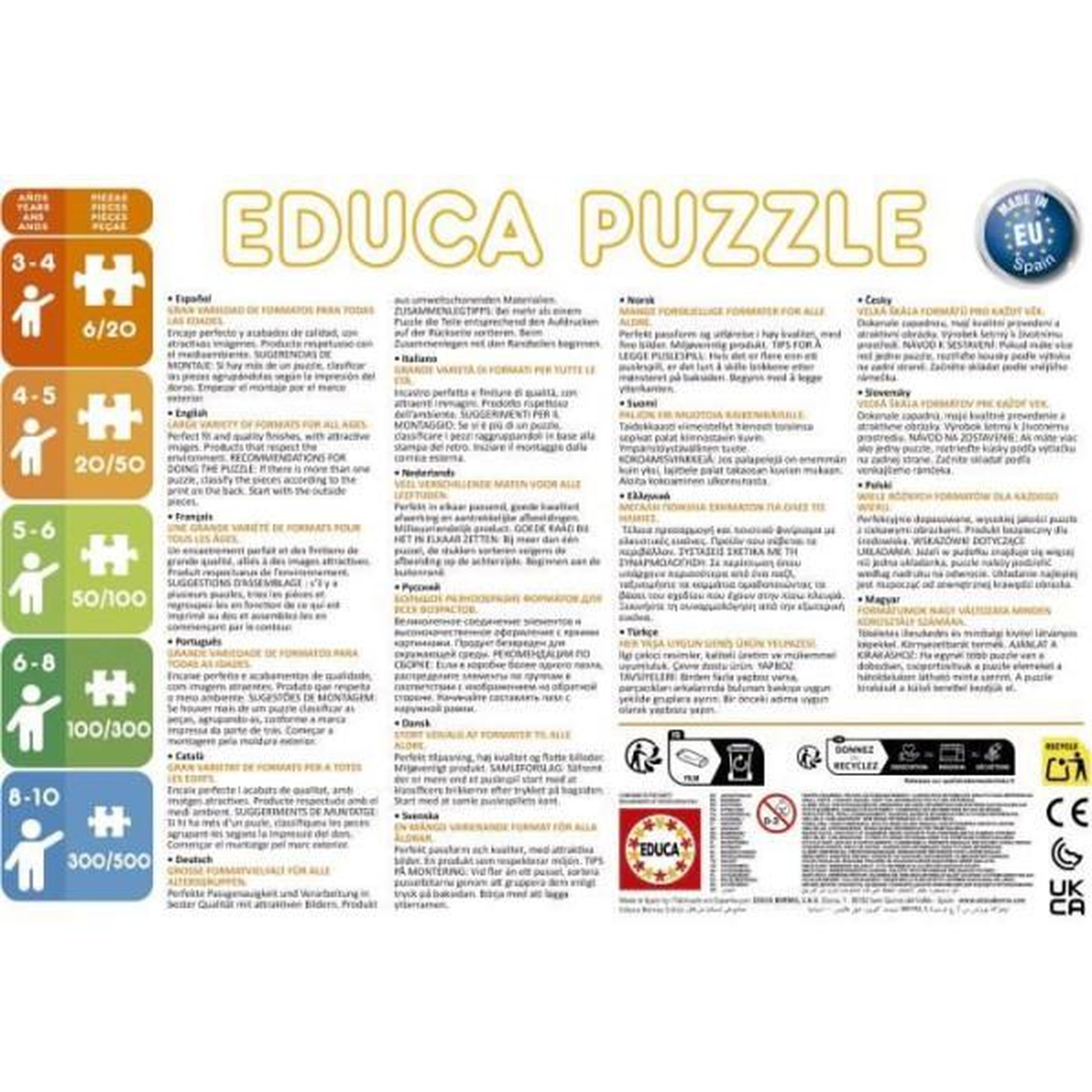 Voir la diapositive 3 : EDUCA Puzzle - EDUCA - Petit Ours Brun : Ensemble de 2 puzzles de 20 pieces pour enfants des 4 ans