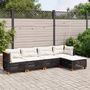 Voir la diapositive 1 : VIDAXL Salon de jardin 5 pcs avec coussins noir resine tressee