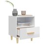 Voir la diapositive 3 : VIDAXL Tables de chevet 2 pcs blanc brillant 40x35x47 cm