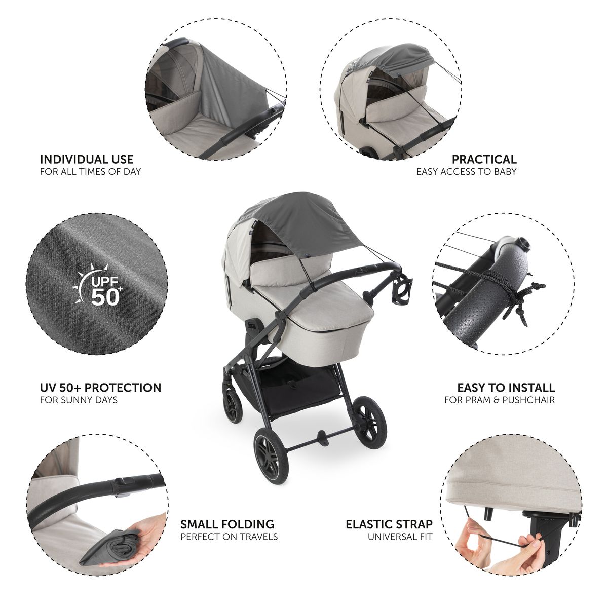 HAUCK Pare soleil de pousette Pushchair Sunshade