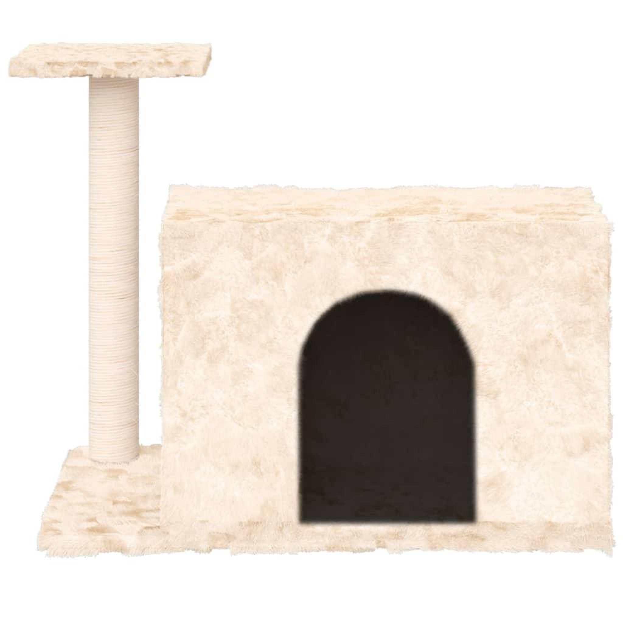 Voir la diapositive 3 : VIDAXL Arbre a chat avec griffoir en sisal Creme 51 cm