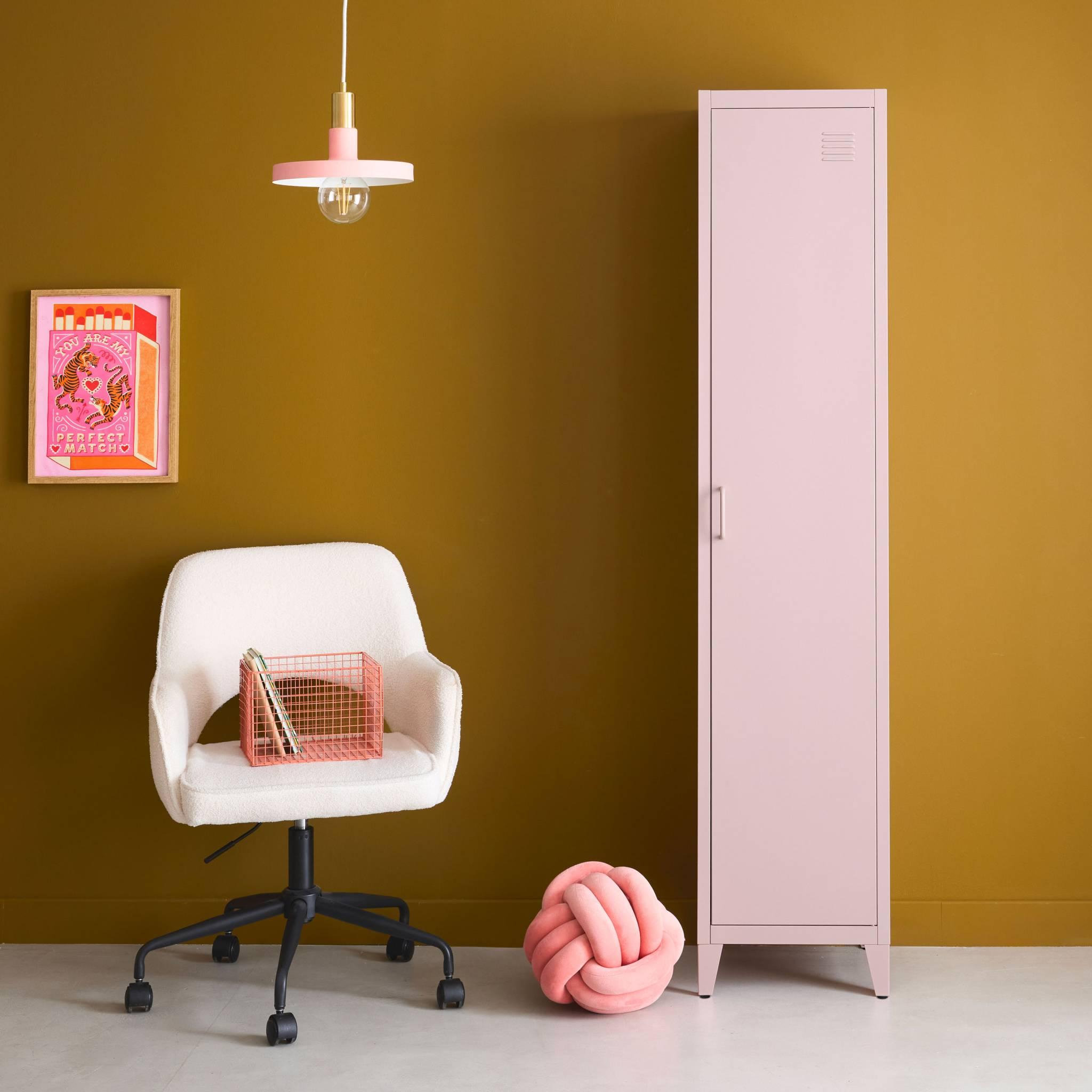 Voir la diapositive 2 : SWEEEK Armoire chambre industrielle métal, 4 espaces de rangement