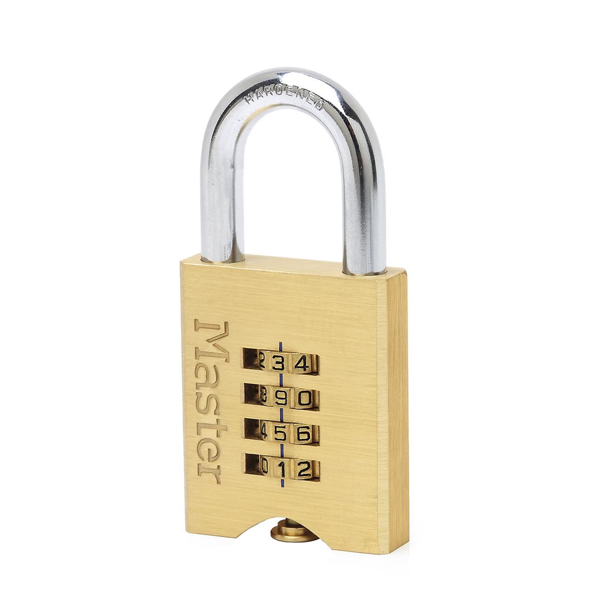 Master lock 651eurd cadenas à combinaison à 4 chiffres en laiton, doré, 10 x 5,1 x 1,3 cm