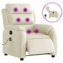 Voir la diapositive 2 : VIDAXL Fauteuil de massage inclinable electrique creme similicuir