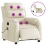 Voir la diapositive 2 : VIDAXL Fauteuil de massage inclinable electrique creme similicuir