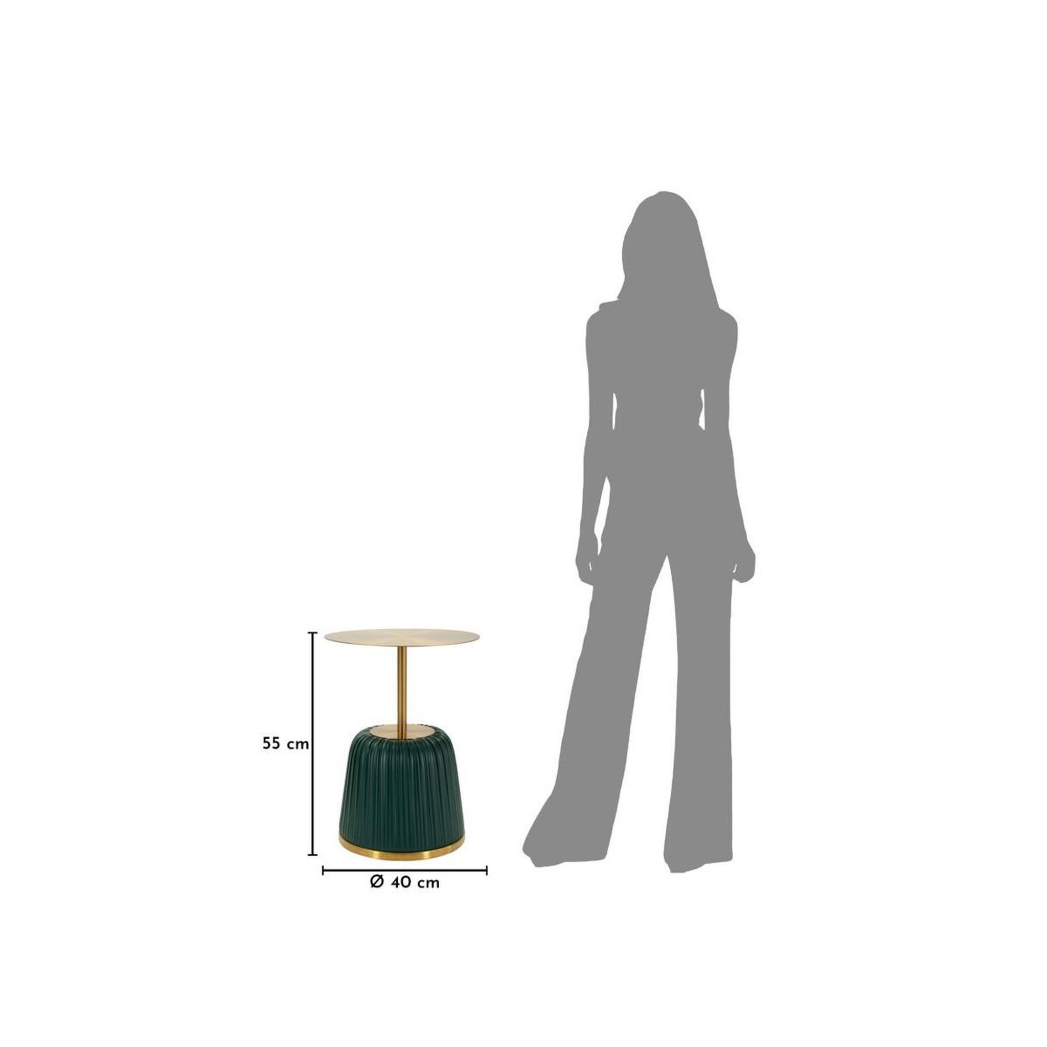 Voir la diapositive 5 : Paris Prix Table d'appoint design  egle  55cm vert & or