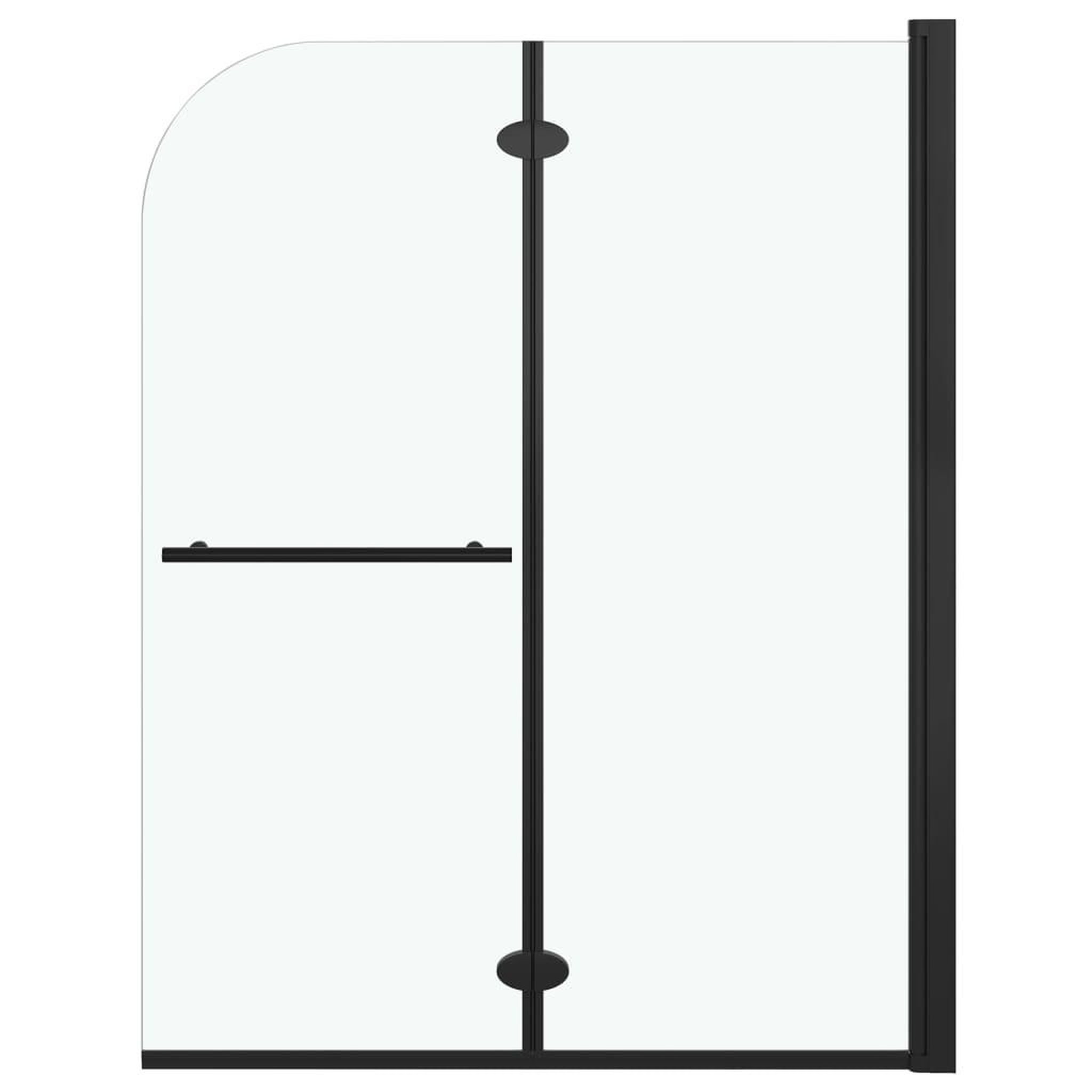 Voir la diapositive 2 : VIDAXL Cabine de douche pliable 2 panneaux ESG 95x140 cm Noir