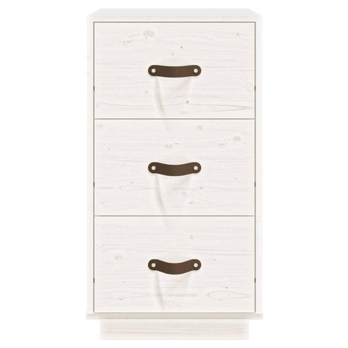 VIDAXL Table de chevet Blanc 40x40x75 cm Bois de pin solide