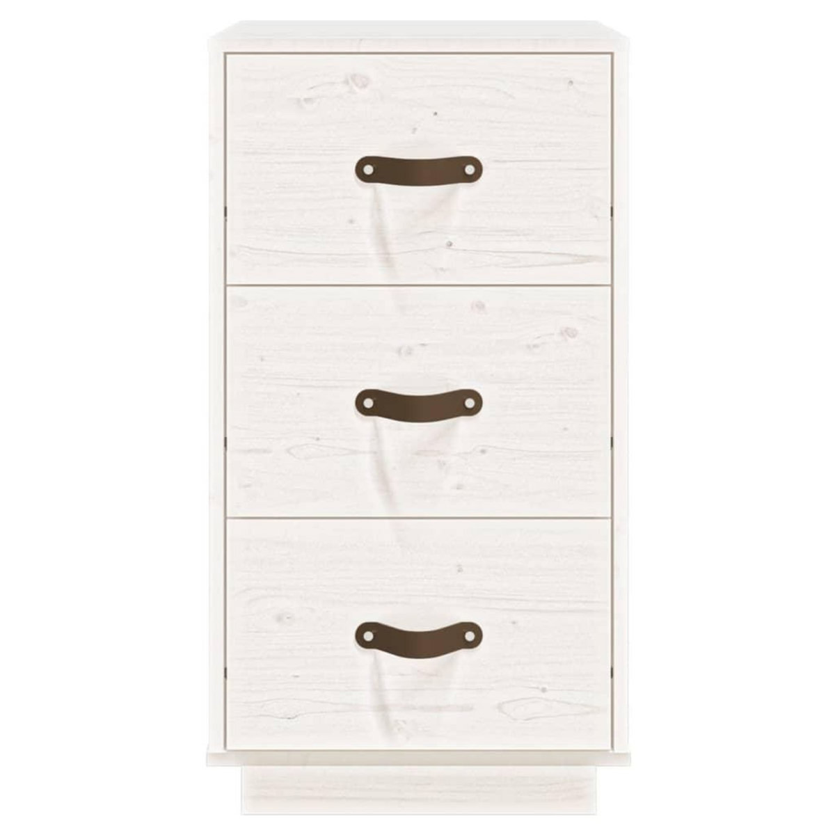 VIDAXL Table de chevet Blanc 40x40x75 cm Bois de pin solide