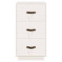 Voir la diapositive 5 : VIDAXL Table de chevet Blanc 40x40x75 cm Bois de pin solide