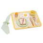 Voir la diapositive 1 : CLASSIC WORLD Classic World Wooden Vintage Breakfast Set with Tray, 13 pcs. 50575