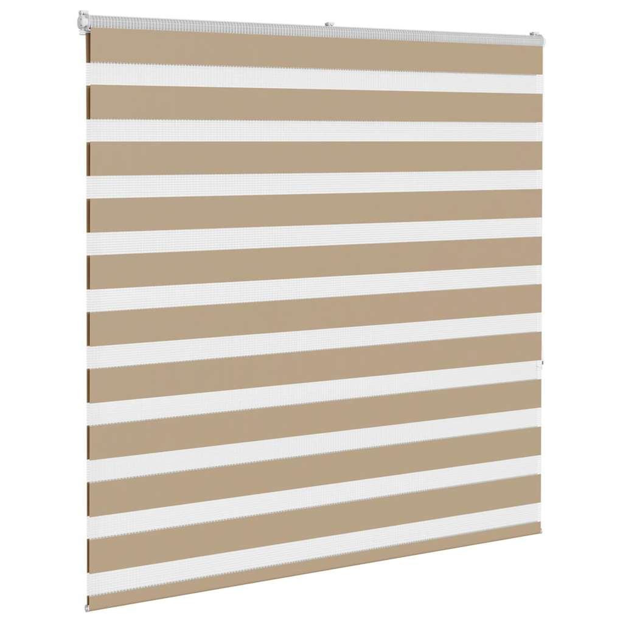Voir la diapositive 3 : VIDAXL Store zebre marron sable largeur du tissu 135,9 cm polyester