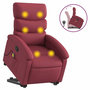 Voir la diapositive 2 : VIDAXL Fauteuil inclinable de massage Rouge bordeaux Tissu