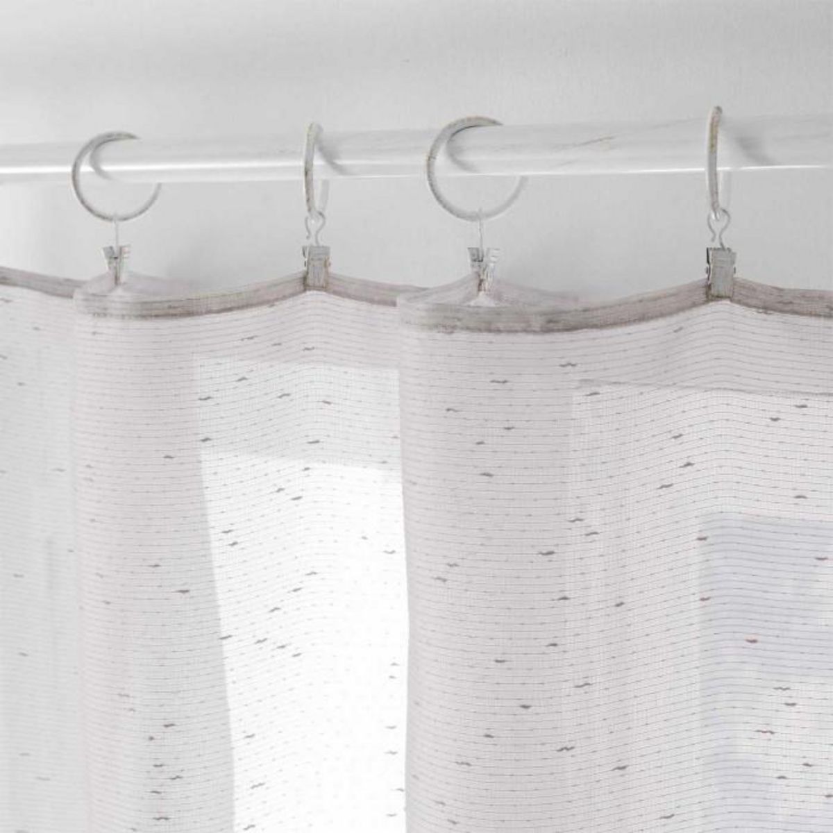 Paris Prix Lot de 10 Anneaux  Pince  12cm Blanc & Or