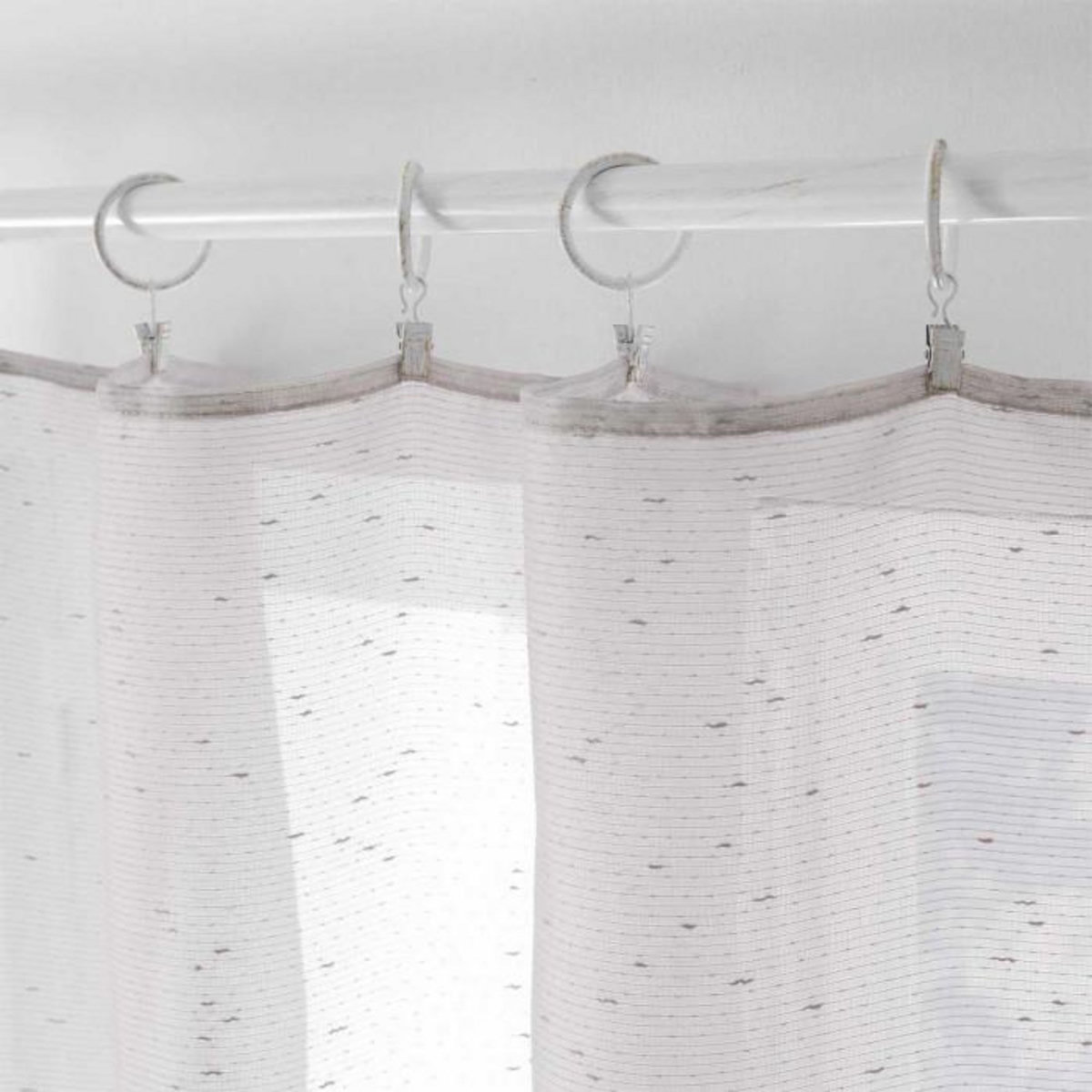 Paris Prix Lot de 10 Anneaux  Pince  12cm Blanc & Or