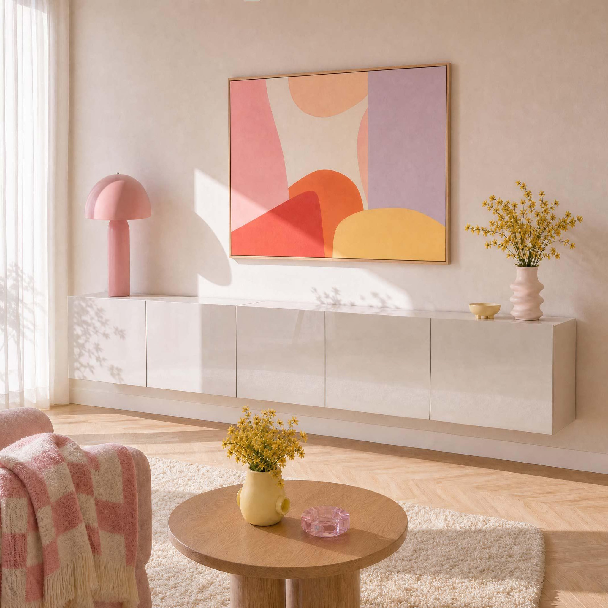 Voir la diapositive 2 : BEST MOBILIER Alix - meuble tv modulable 150 cm - 3 portes