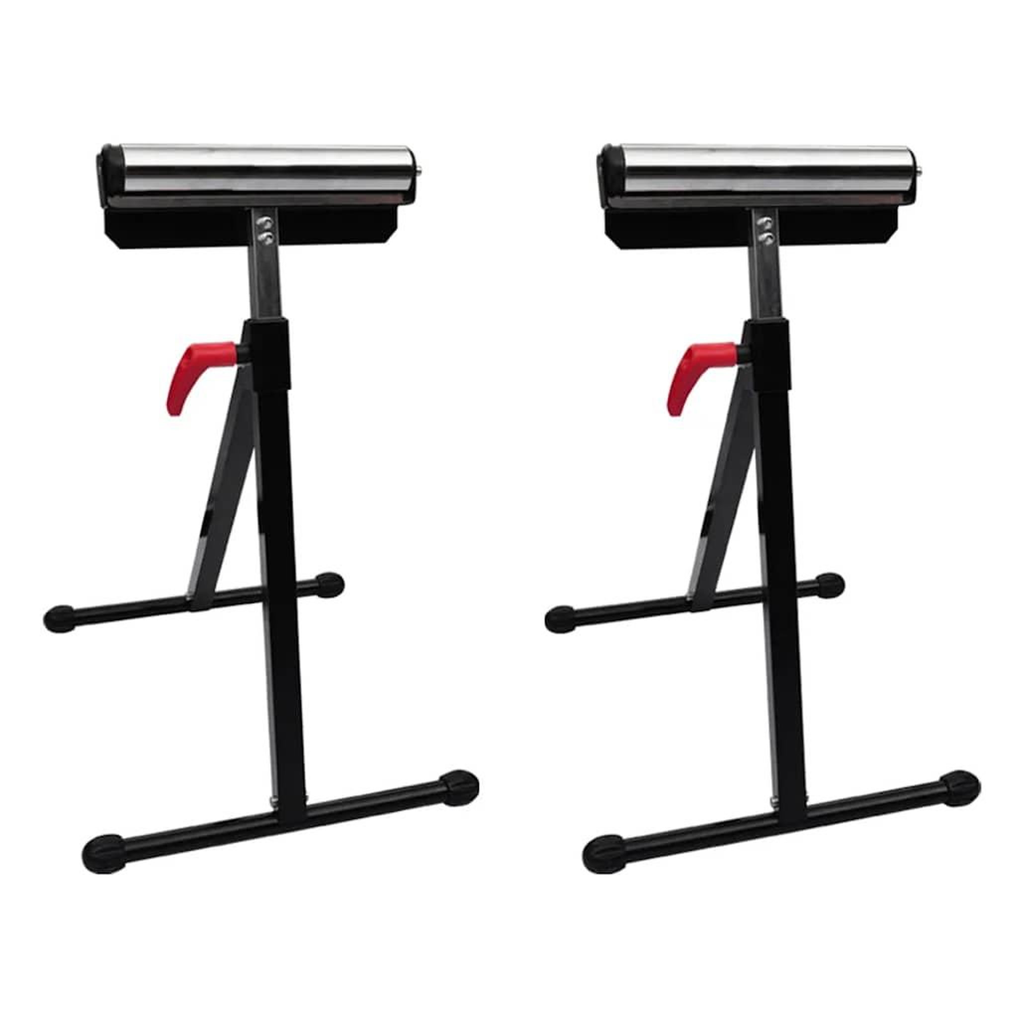VIDAXL Ensemble de 2 supports reglables de rouleau