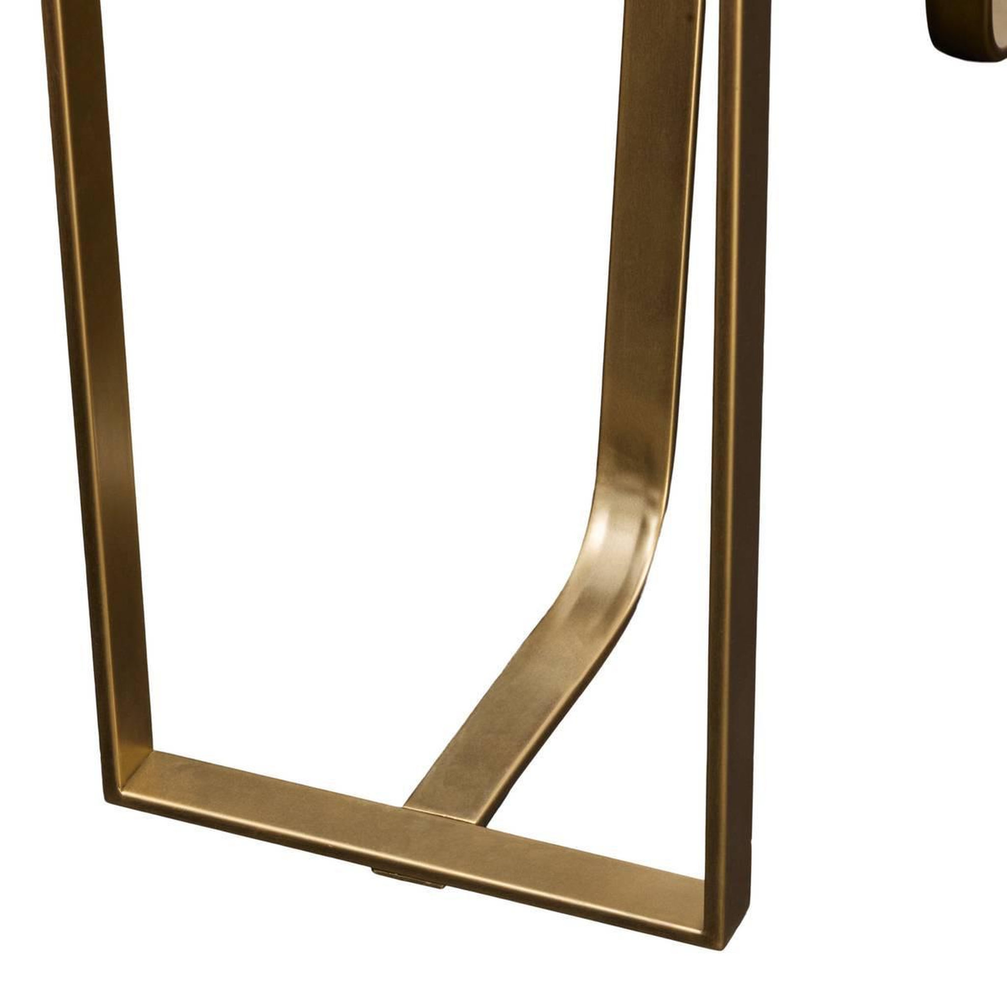 Voir la diapositive 3 : ATMOSPHERA Console Effet Marbre  Barrel  120cm Doré