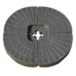 OUTSUNNY Lot de 4 poids de lestage pour parasols déportés dim. totales 100L x 100l x 10H cm HDPE café