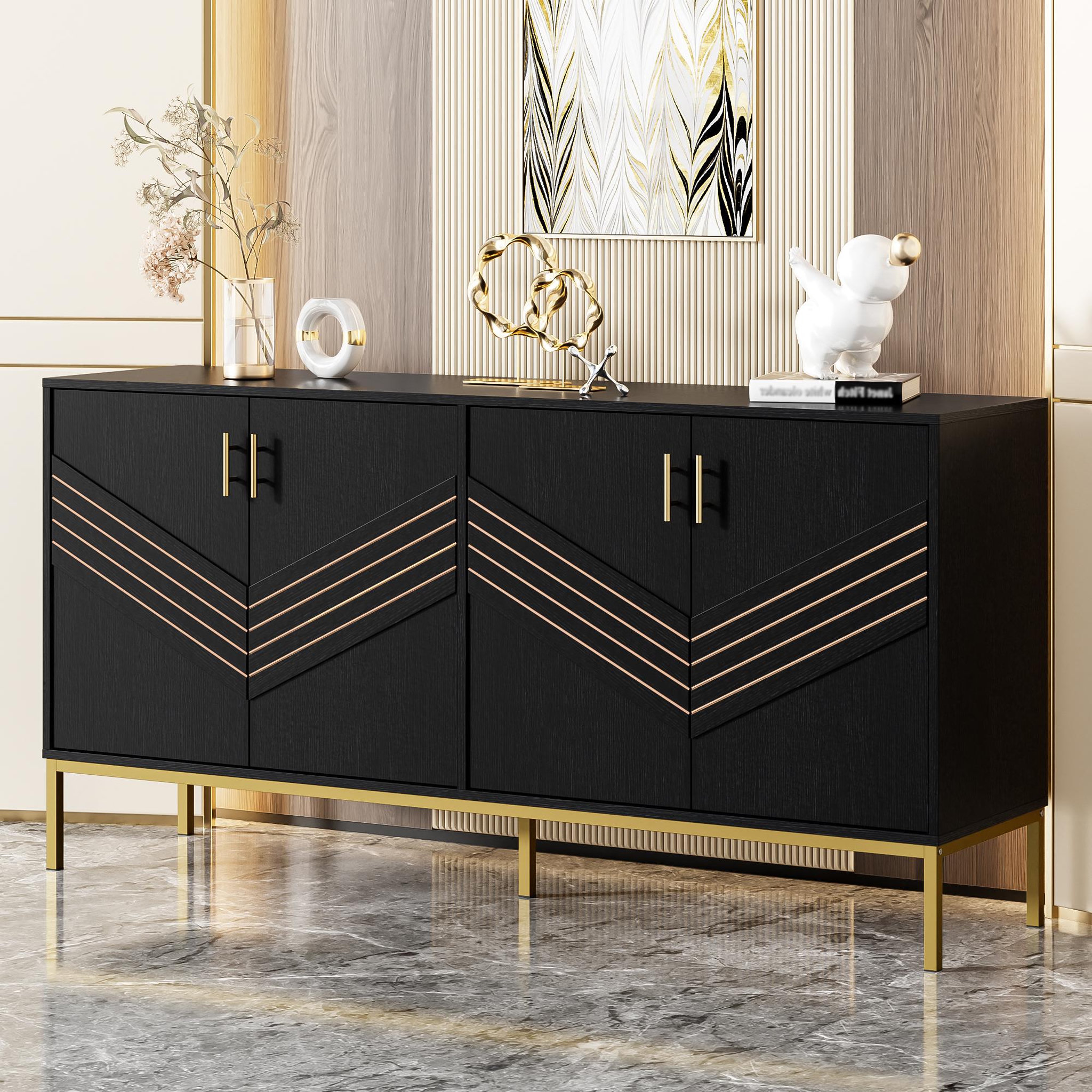 Voir la diapositive 4 : MERAX Buffet 4 porte(s) 0 tiroir(s)
