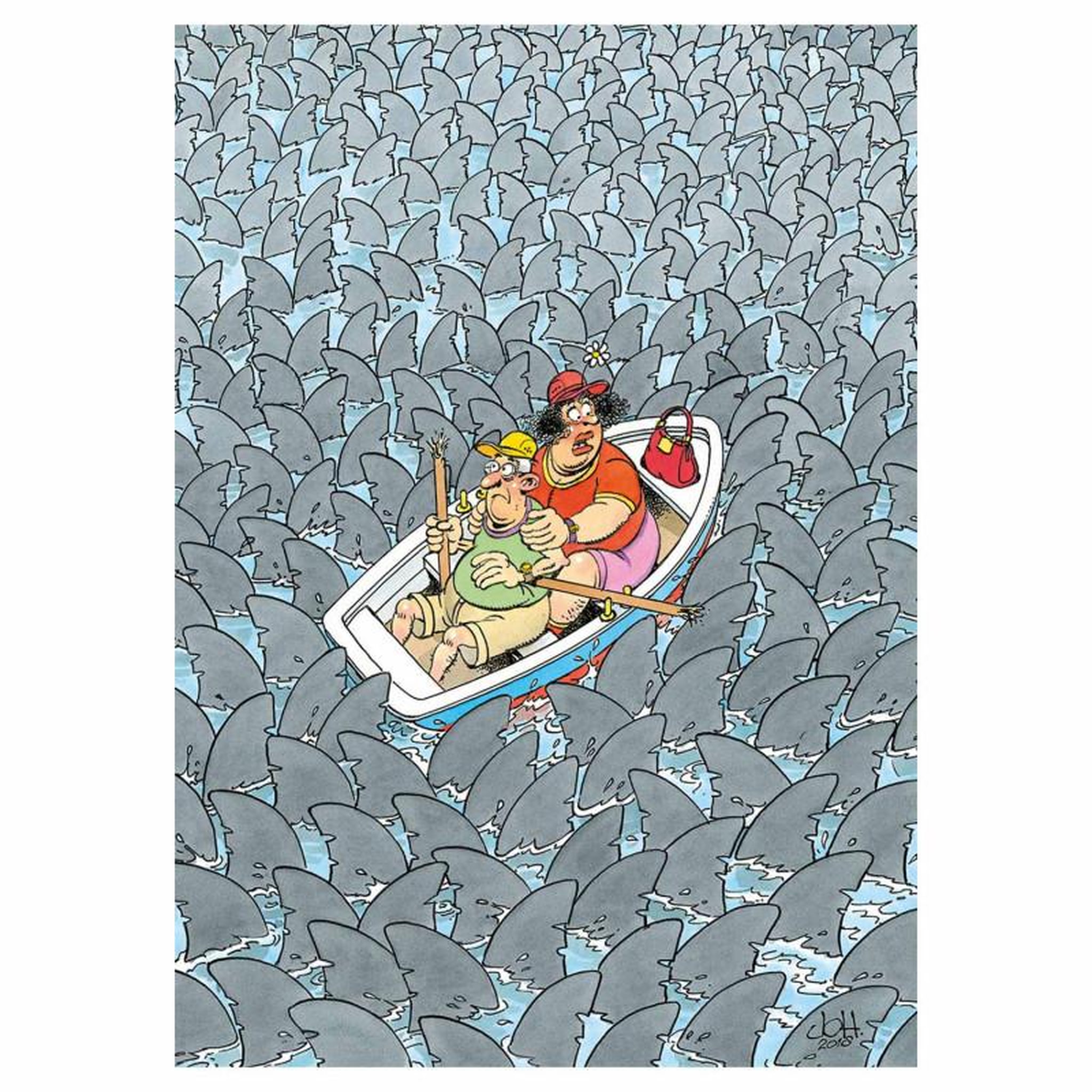 Voir la diapositive 2 : JAN VAN HAASTEREN Jan van Haasteren Expert 1 - Sharks everywhere, 500pcs. 20089