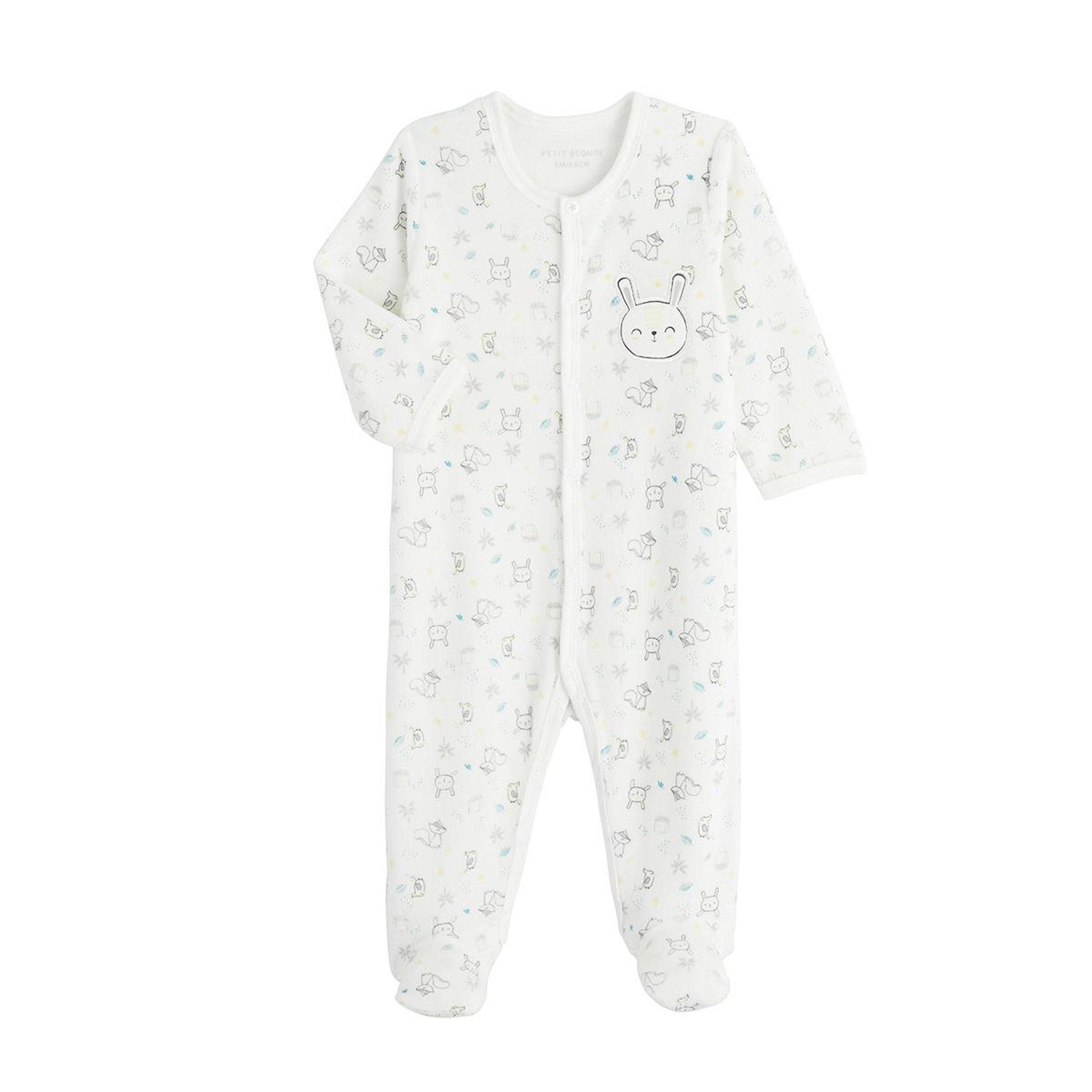 Voir la diapositive 1 : Petit Béguin Pyjama bébé en velours Tropicland