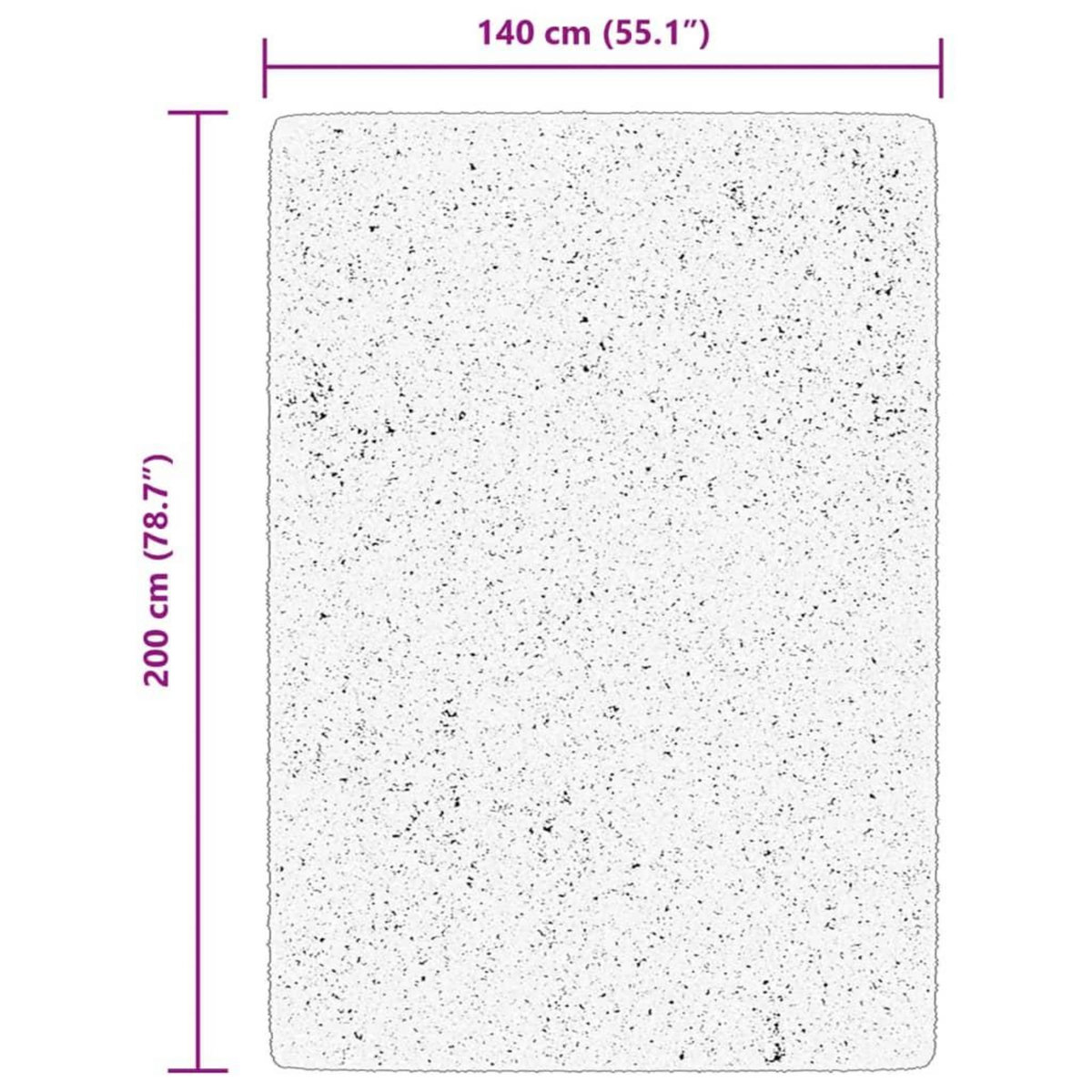 VIDAXL Tapis ARBIZU interieur exterieur design vintage 140x200 cm