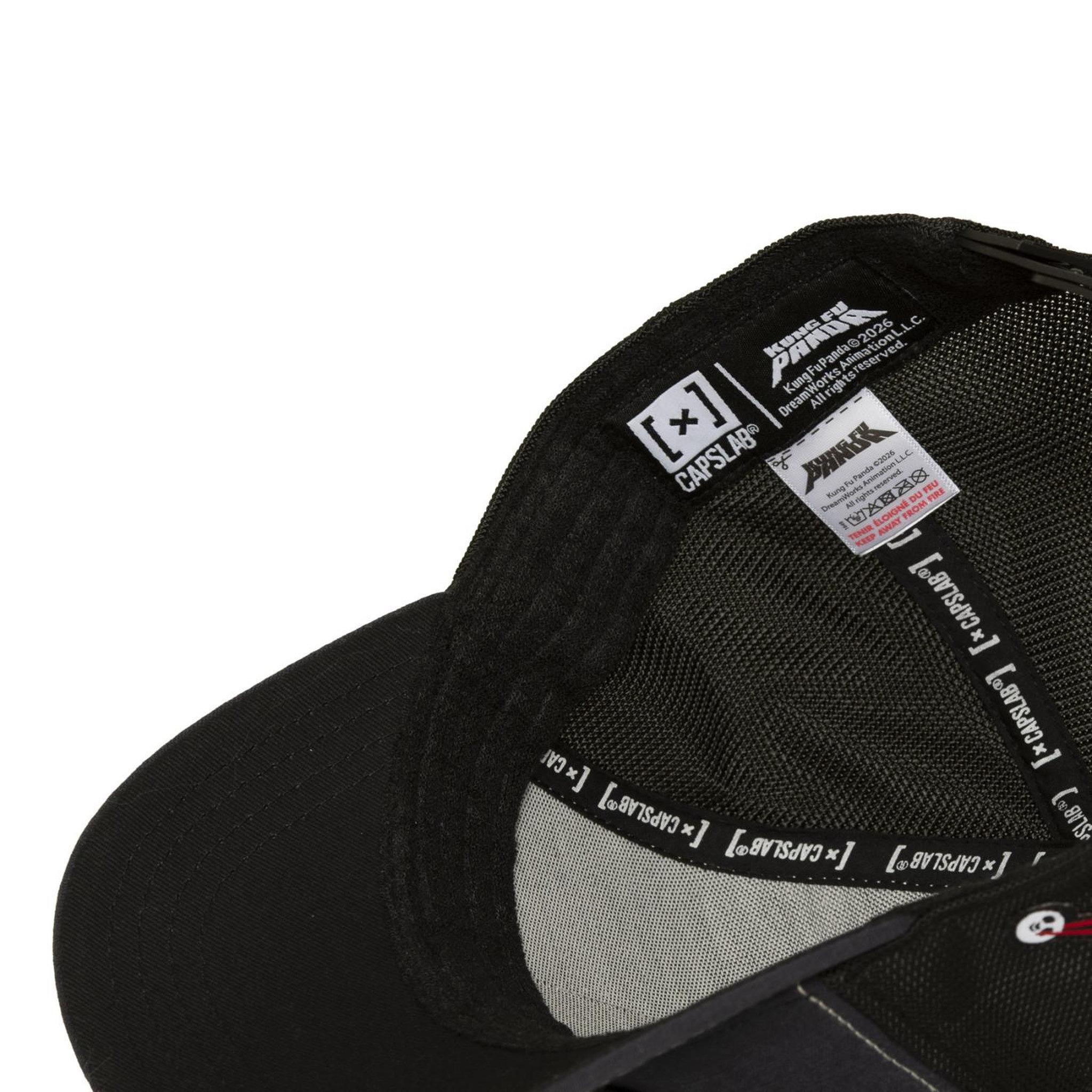 Voir la diapositive 6 : CAPSLAB Casquette trucker premium avec filet et patch Kung fu Panda 2
