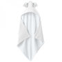 Voir la diapositive 1 : Monsieur Bébé Cape, sortie de bain pour bébé intérieur 100 % coton - 100 x 100 cm - Lapin - Blanc