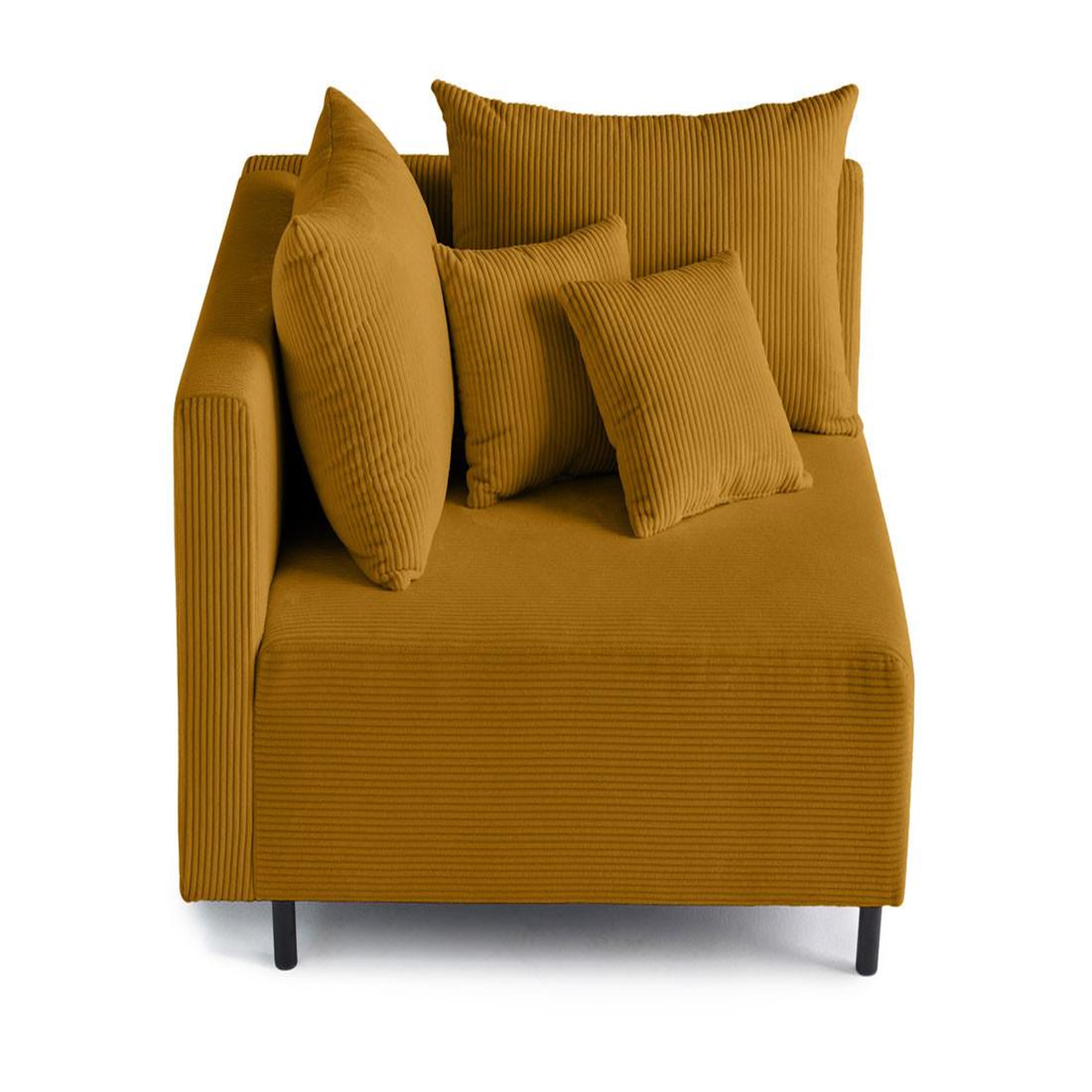 Voir la diapositive 1 : LISA DESIGN Edinburg - module d'assise d'angle gauche - en velours côtelé