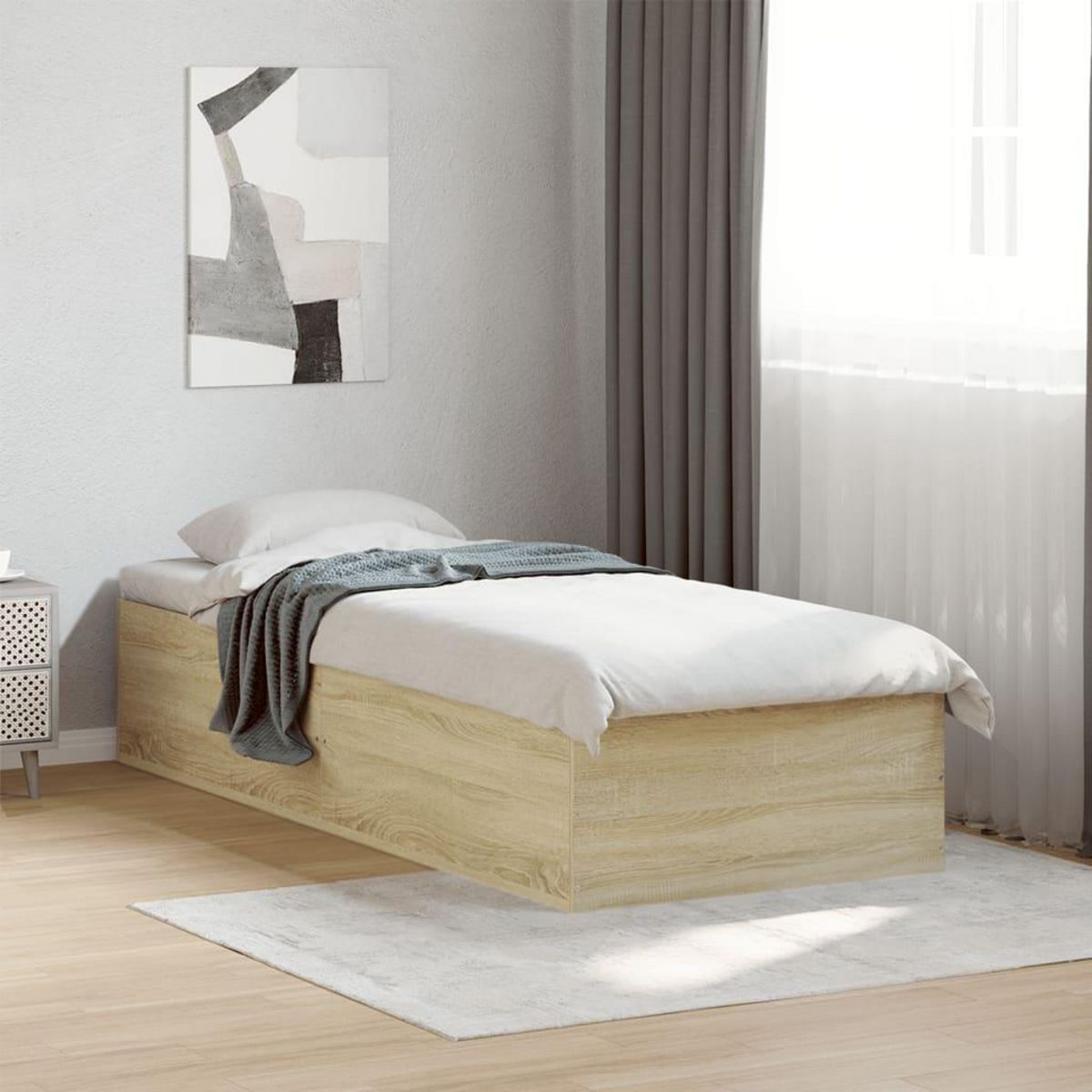 VIDAXL Cadre de lit sans matelas chene sonoma 90x190 cm