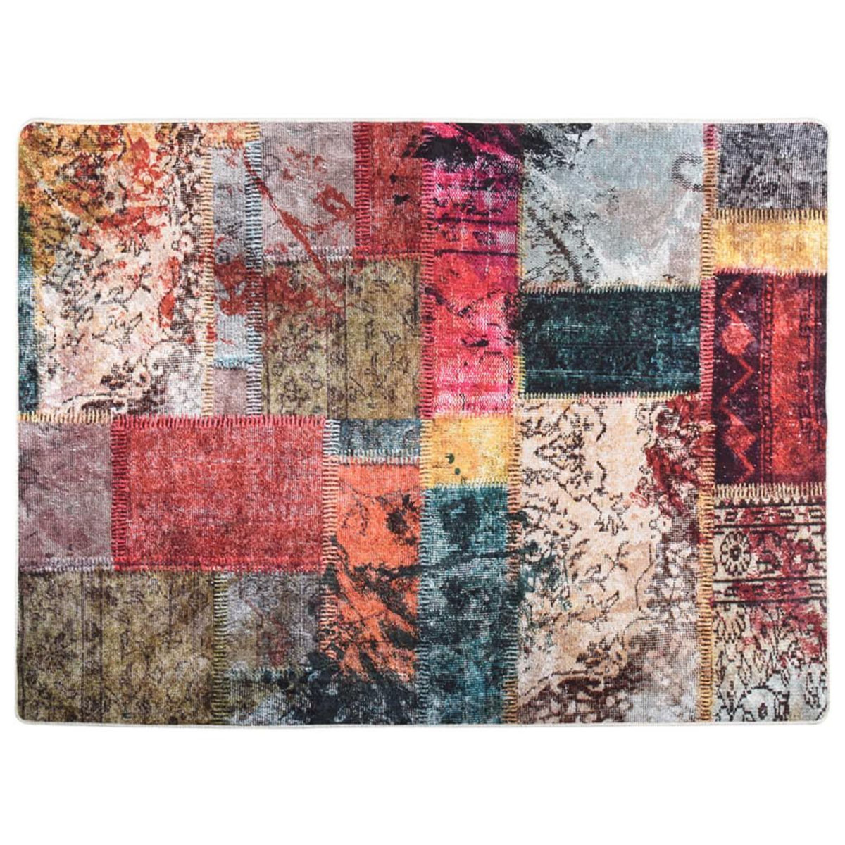 VIDAXL Tapis lavable multicolore 400x300 cm antiderapant