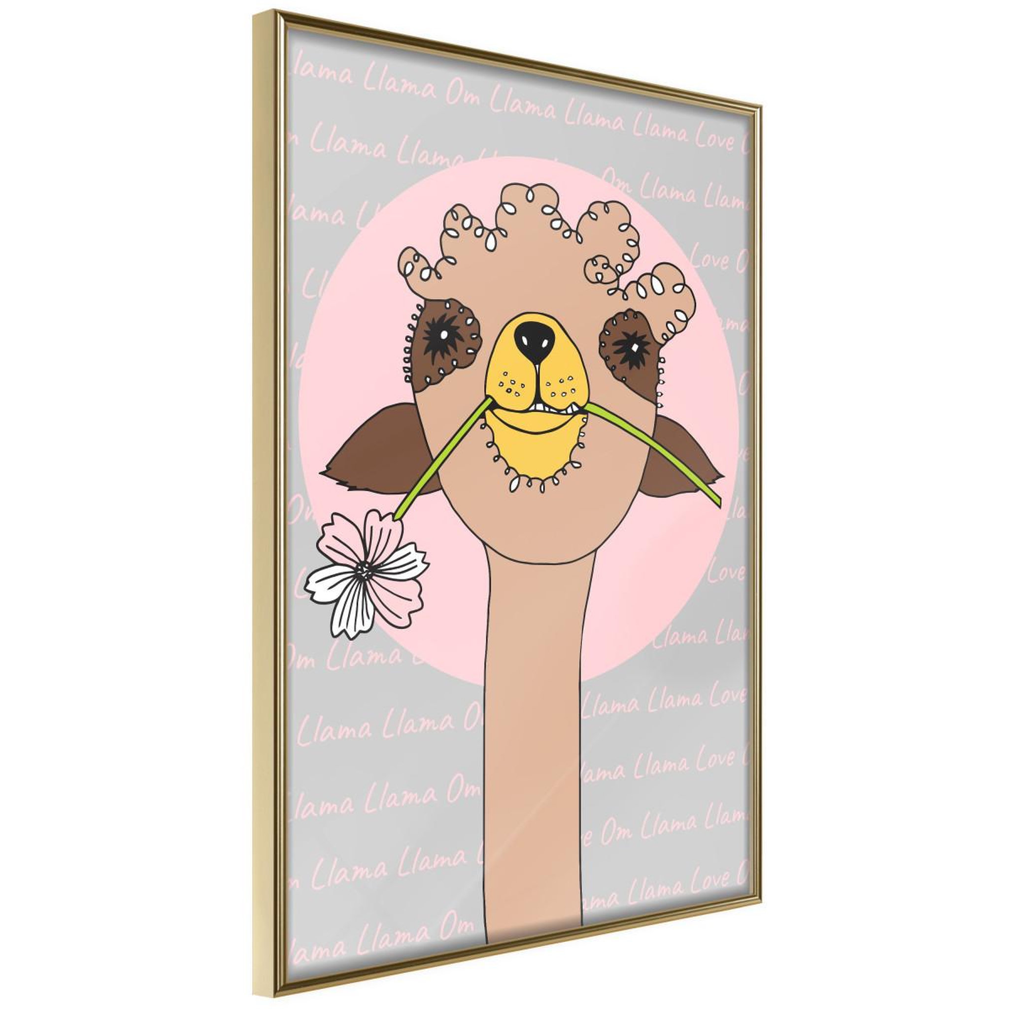 Voir la diapositive 1 : Paris Prix Affiche Murale Encadrée  Cute Llama