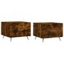 Voir la diapositive 2 : VIDAXL Tables basses 2 pcs chene fume 50x50x40 cm bois d'ingenierie