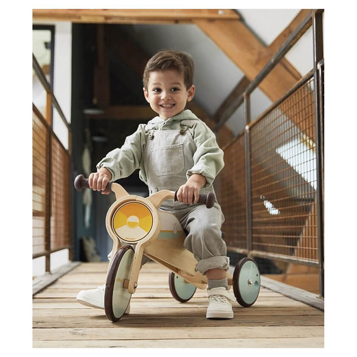 Juratoys-Janod Tricycle a bascule en bois Evolutif