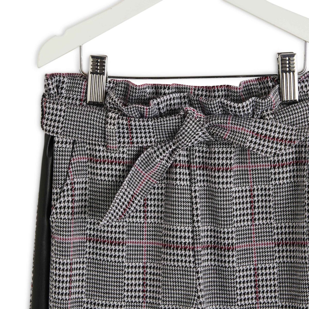 INEXTENSO Pantalon paperbag à carreaux fille