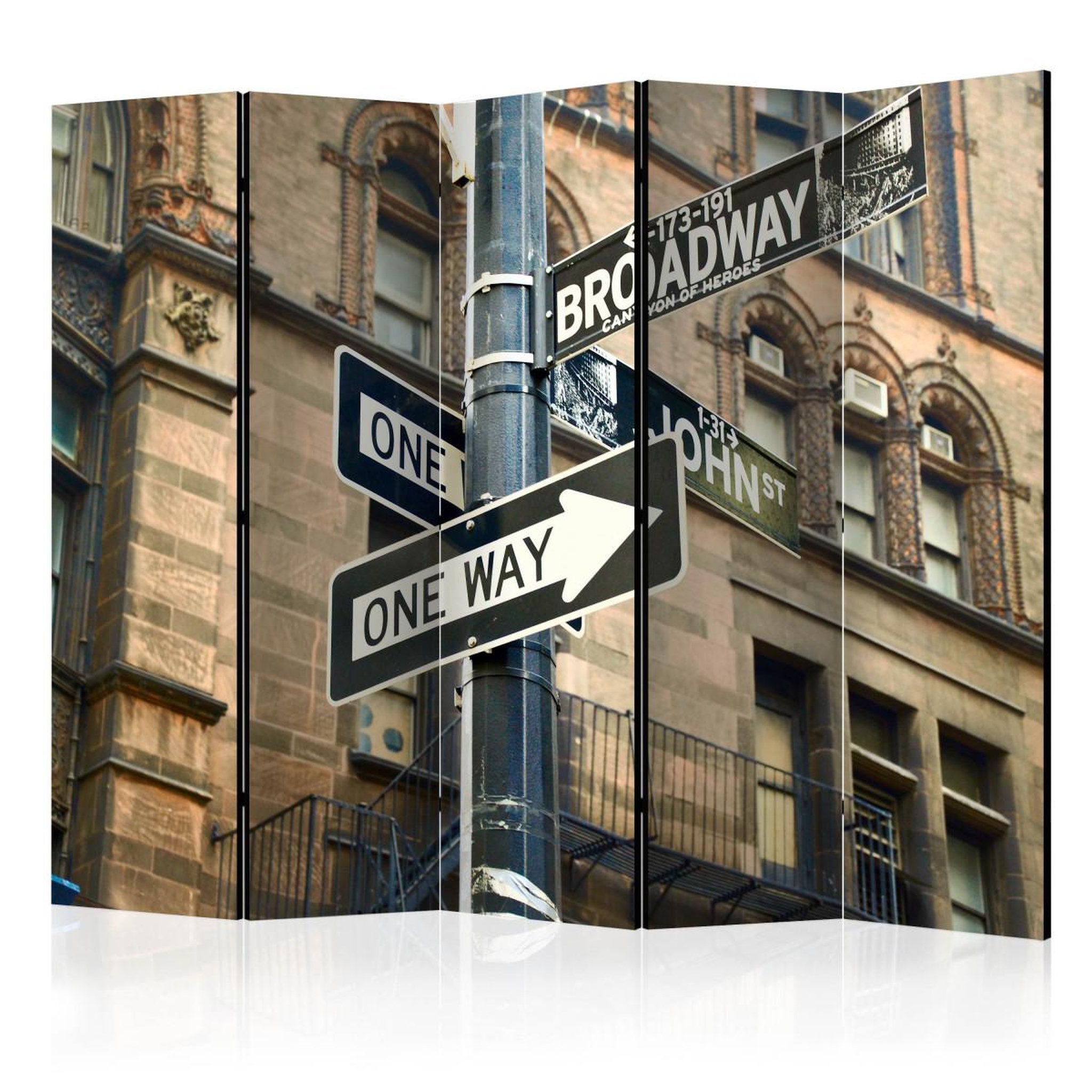 Paris Prix Paravent 5 volets  all roads lead to broadway  172x225cm