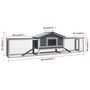 Voir la diapositive 6 : VIDAXL Clapier Gris 310x70x87 cm Pin massif et sapin