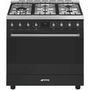Voir la diapositive 1 : SMEG Piano de cuisson gaz C95GMCMB2
