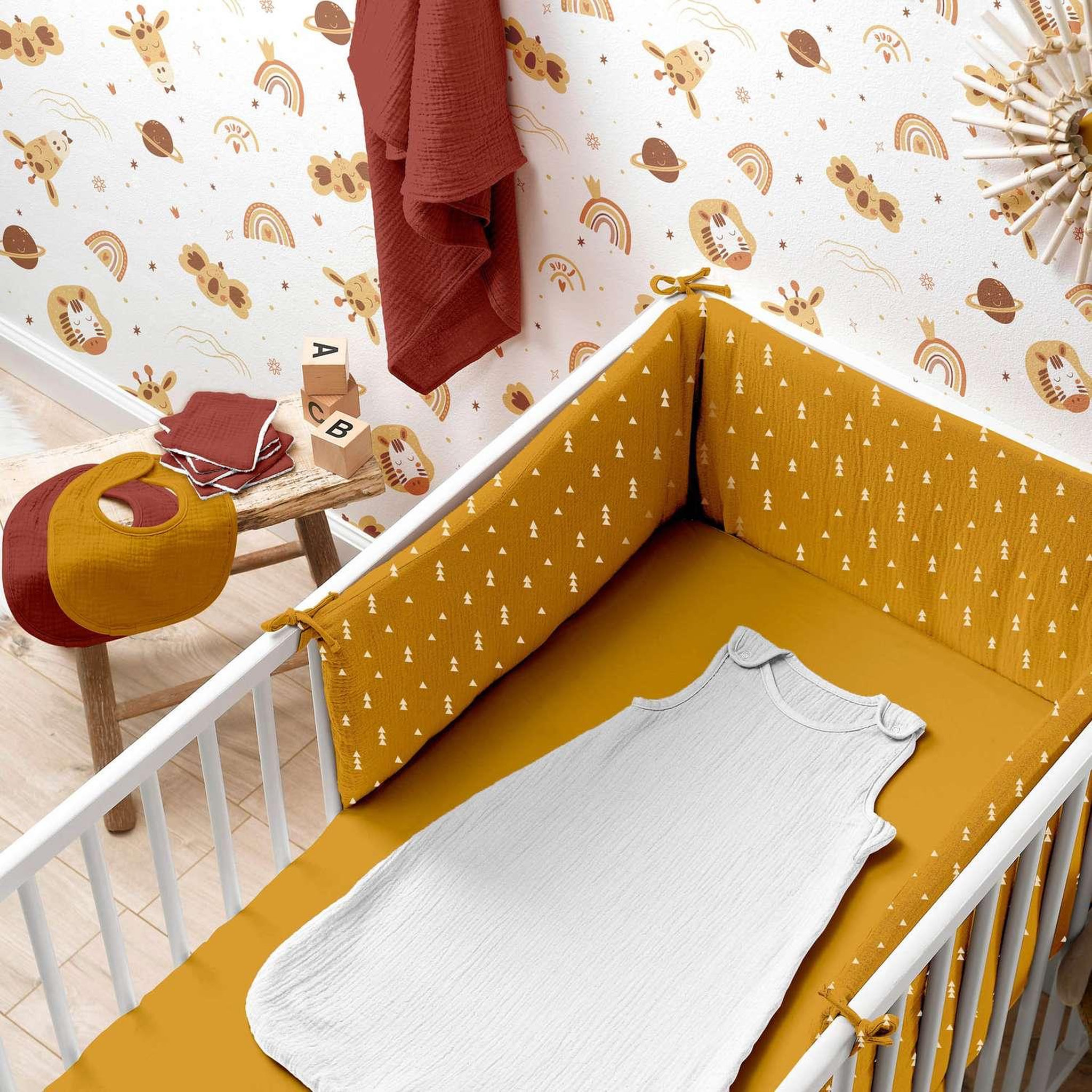 Voir la diapositive 2 : BEBE DOUCEUR Drap housse en gaze de coton - 100% Coton