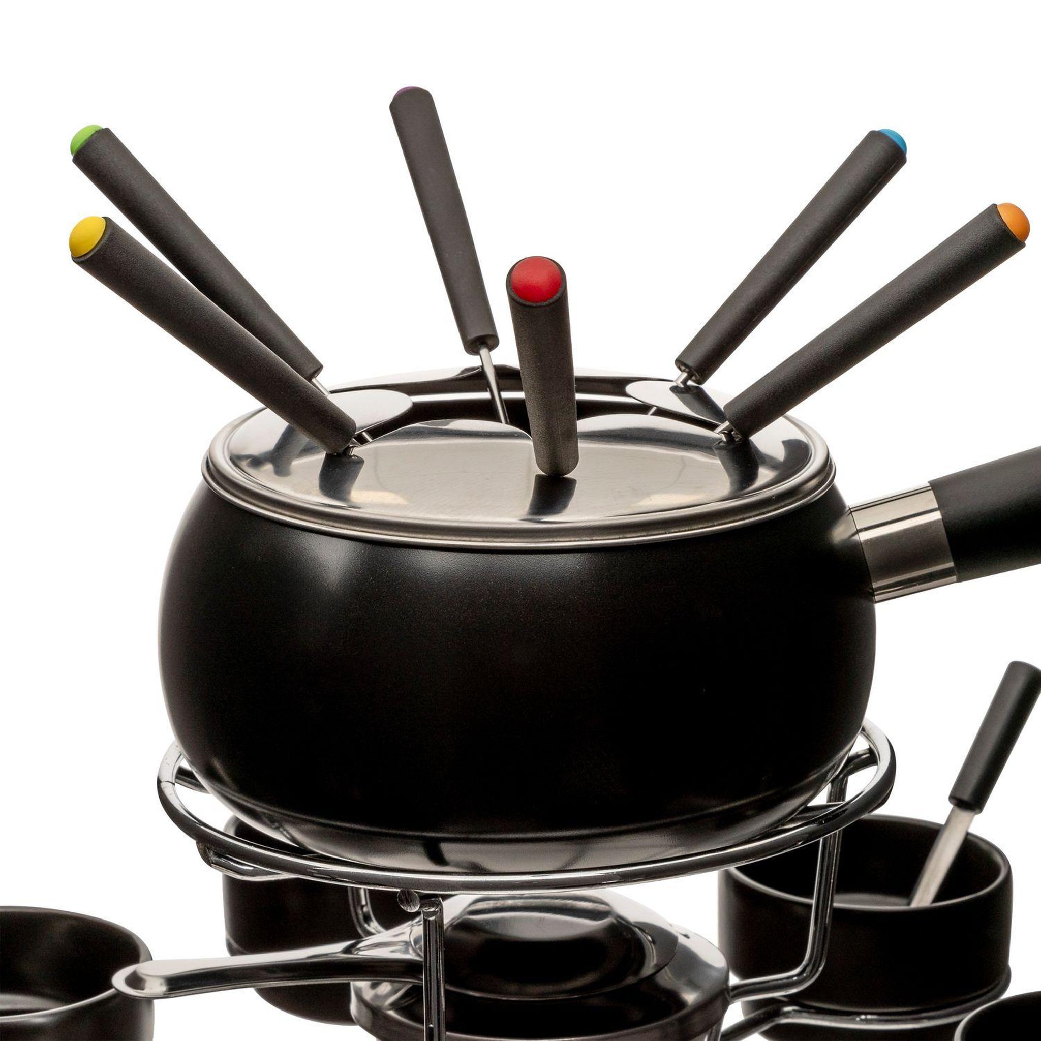 Voir la diapositive 3 : FIVE Service à fondue rotatif 6 personnes - Noir