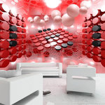 Paris Prix Papier Peint  Playing in Red & Black. Coloris disponibles : Multicolore