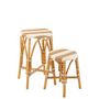 Voir la diapositive 6 : Paris Prix Tabouret en Rotin  Danial  44cm Blanc & Naturel