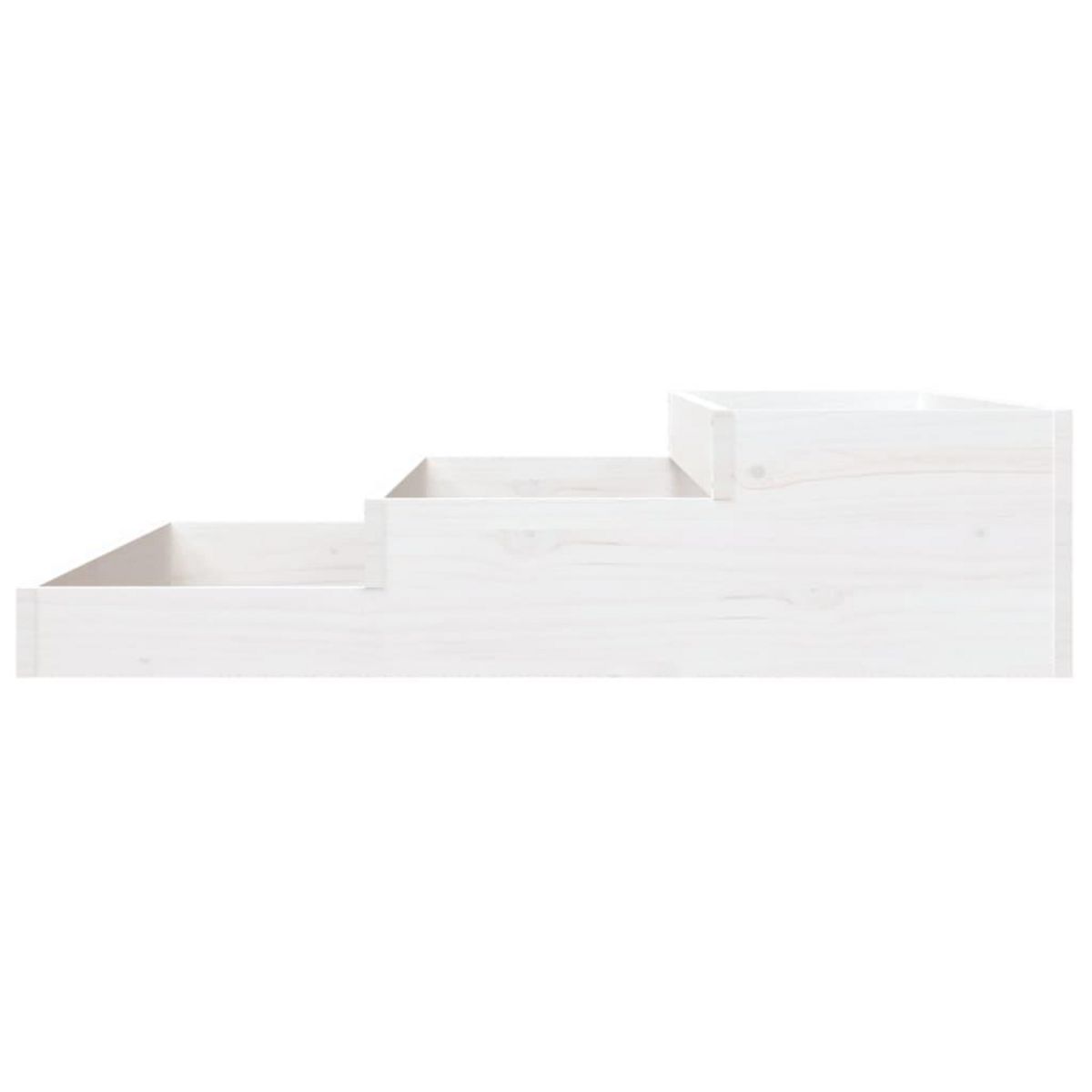 VIDAXL Jardiniere Blanc 107x107x27 cm Bois massif de pin