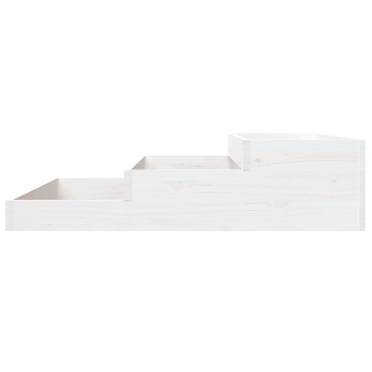 VIDAXL Jardiniere Blanc 107x107x27 cm Bois massif de pin