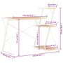 Voir la diapositive 6 : VIDAXL Bureau avec etagere Blanc et chene 116x50x93 cm