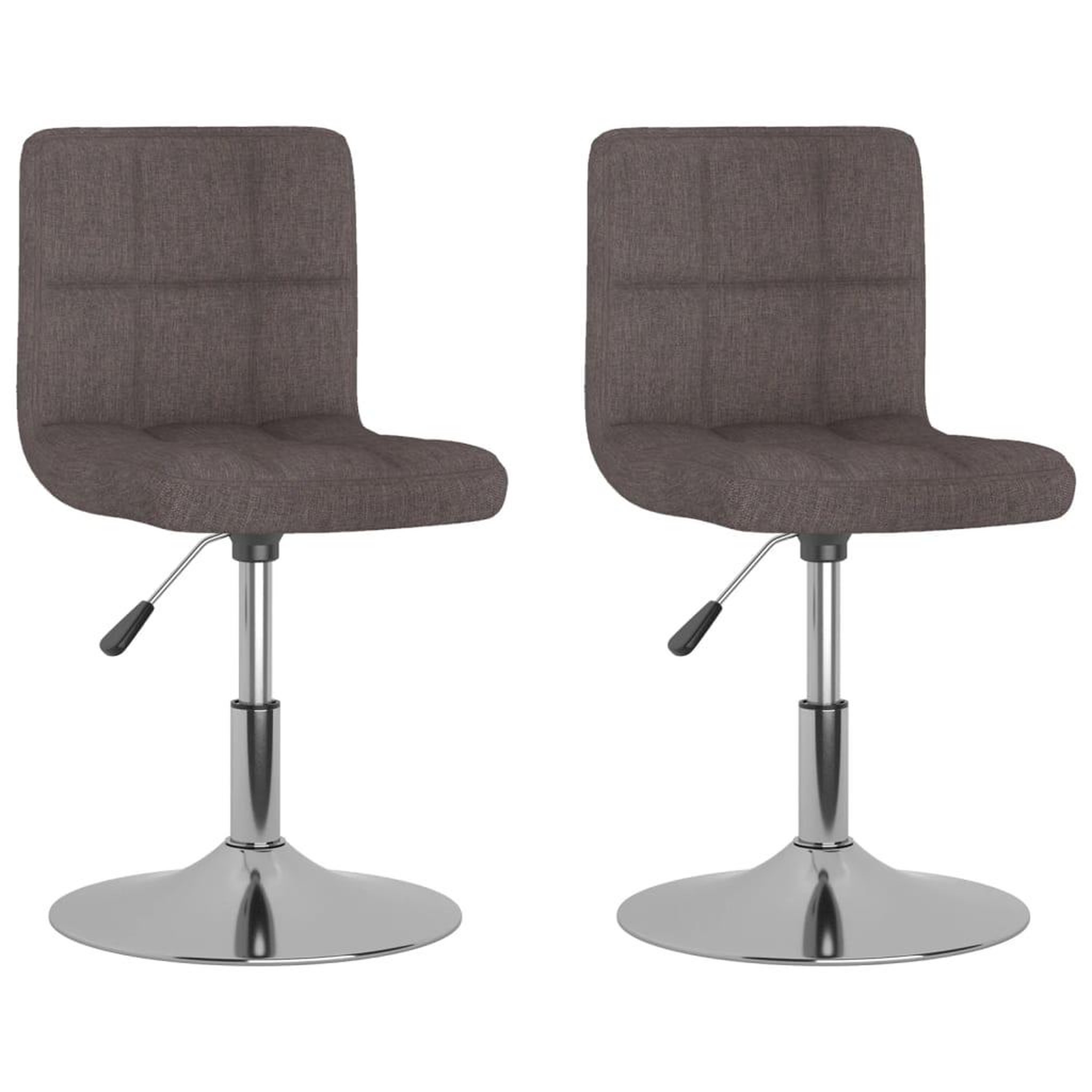 Voir la diapositive 2 : VIDAXL Chaises pivotantes a manger lot de 2 taupe tissu
