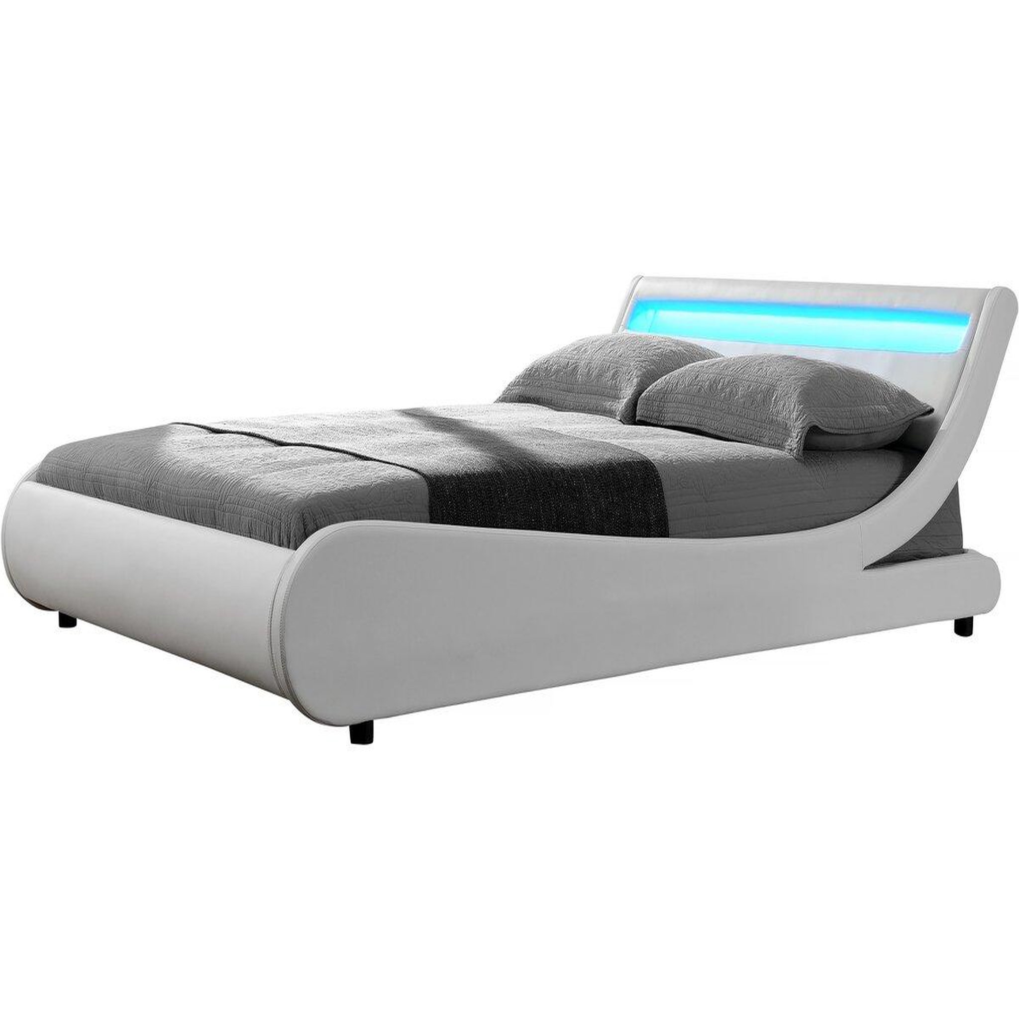 Voir la diapositive 1 : Habitat et Jardin Lit LED  Natacha  - 180 x 200 cm - Blanc